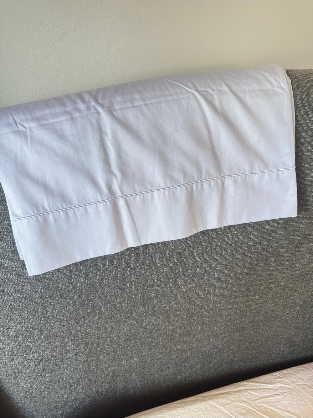 Cuddledown Sateen Cuddler Body Pillowcase, like new body pillowcase, white